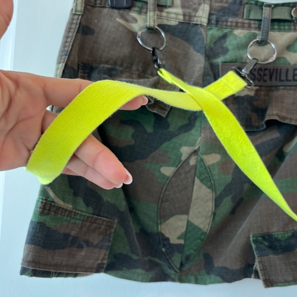 Furst of a Kind Camo Mini Skirt w/ Neon Straps & Name Patch - Picture 8 of 10